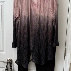 Onyx Nite Pink and Black Ombre Wide Leg Jumpsuit